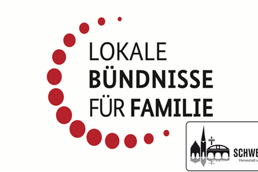 Logo mit Text "Lokale Bündnisse für Familie Schwerte"