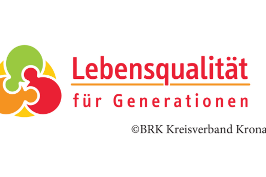 Logo mit Text "Lebensqualität für Generationen BRK Kreisverband Kronach"