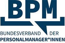 Logo mit Text "Bundesverband der Personalmanger*Innen"