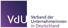 Logo mit Text "Verband deutscher Unternehmerinnen VdU"