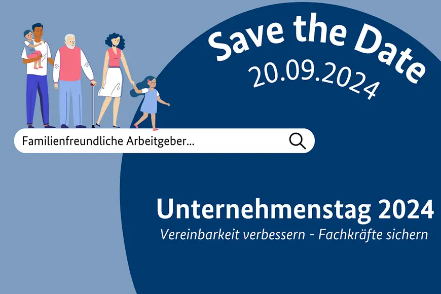 SAve the date für den Unternehmenstag "Erfolgsfaktor Familie" am 20.09.2024