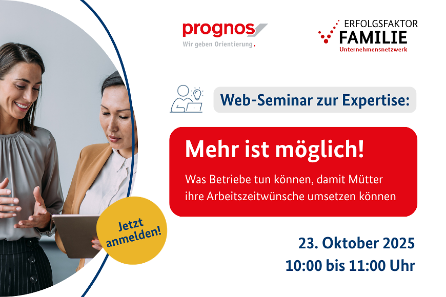 Sharepic für Webseminar; Zwei Frauen sprechen bei der Arbeit