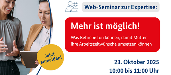 Sharepic für Webseminar; Zwei Frauen sprechen bei der Arbeit