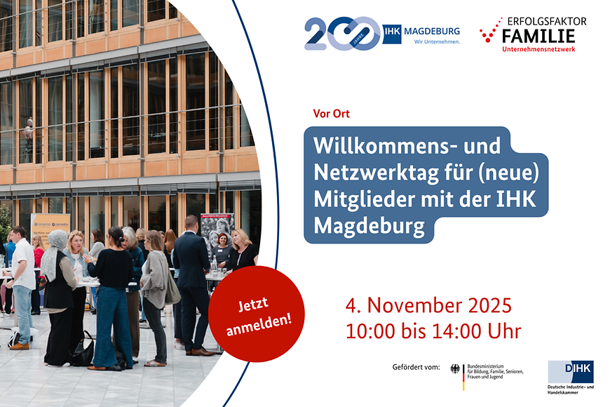 Vernstaltungsankündigung für den Willkommenstag am 04.11.2025