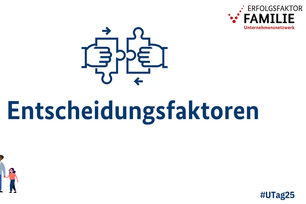 Symbolbild mit Überschrift "Entscheidungsfaktoren"