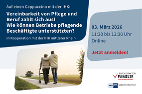 Zu sehen ist eine Veranstaltungsankündigung für den 03.03.2026 zum Thema Beruf und Pflege