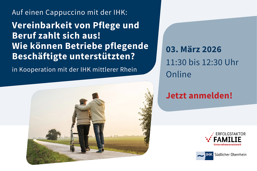 Zu sehen ist eine Veranstaltungsankündigung für den 03.03.2026 zum Thema Beruf und Pflege